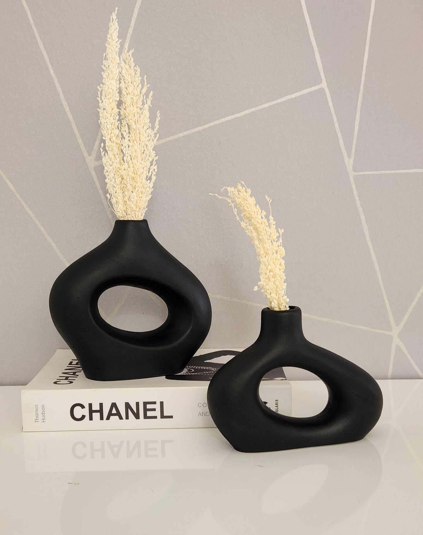 2 Piece Nordic Donut Vase Set