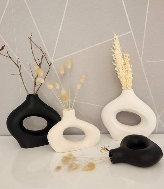 2 Piece Nordic Donut Vase Set